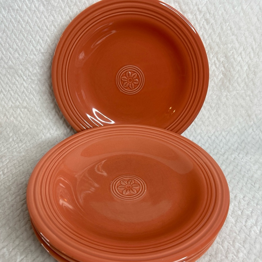 Oneida Orange Dinnerware Set with Concentric Design